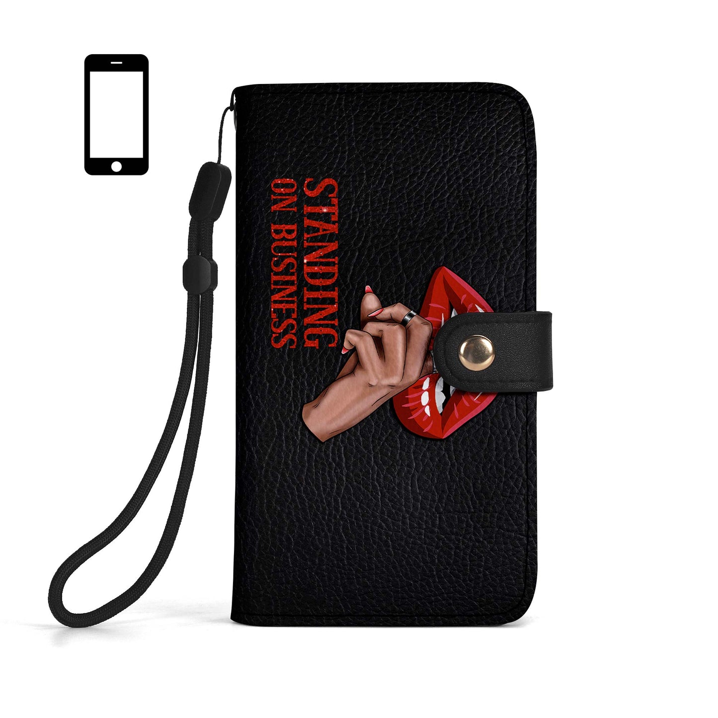 Standing On Business - Cartera de cuero personalizada para teléfono - BUSINESS01PW