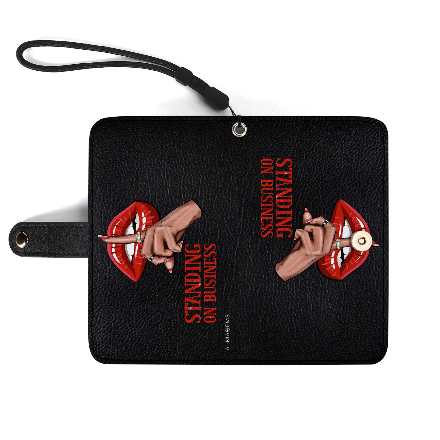 Standing On Business - Cartera de cuero personalizada para teléfono - BUSINESS01PW
