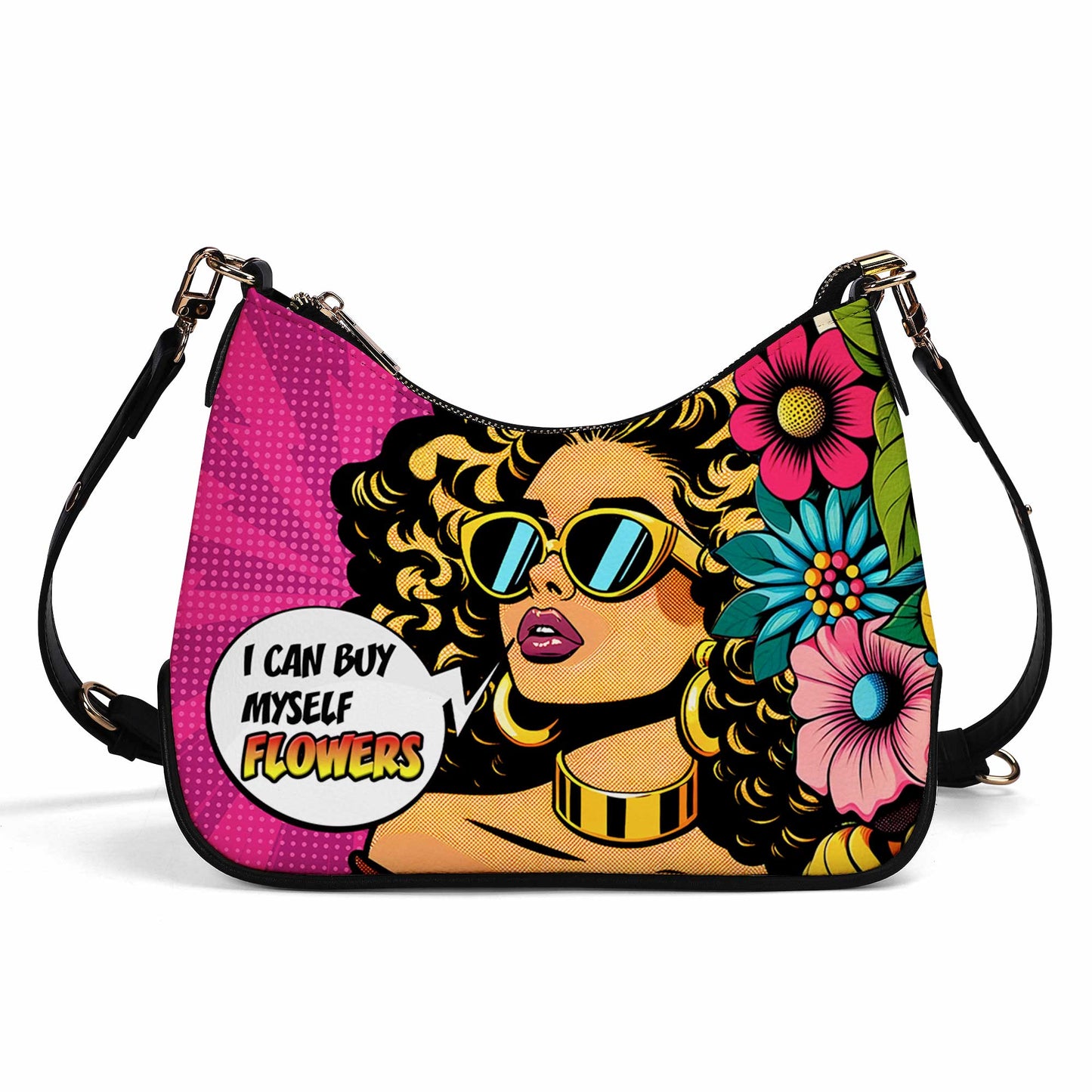 Puedo comprarme flores - Bolso bandolera con cadena personalizado - BUYF06CH