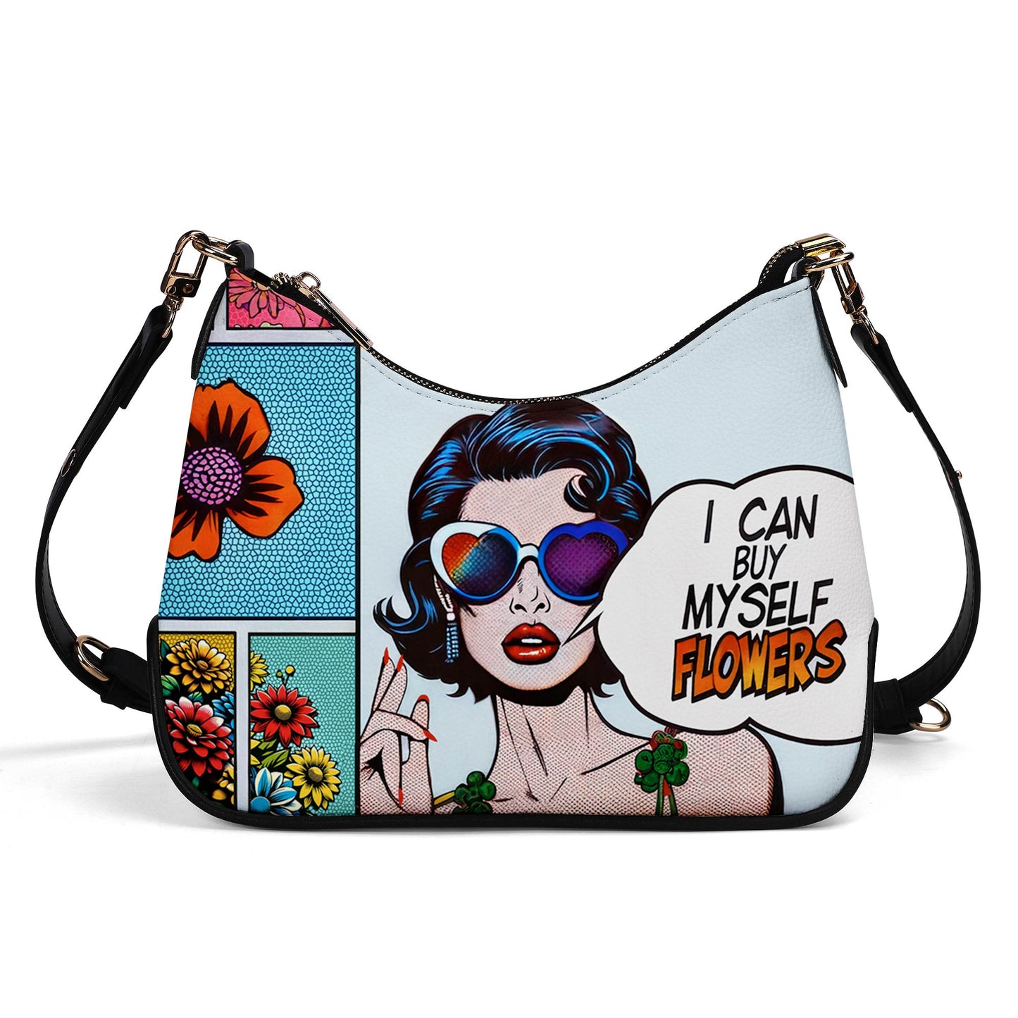 Puedo comprarme flores - Bolso bandolera con cadena personalizado - BUYFCH