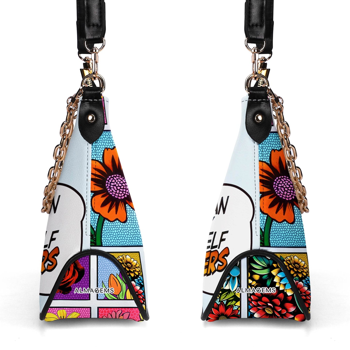 Puedo comprarme flores - Bolso bandolera con cadena personalizado - BUYFCH