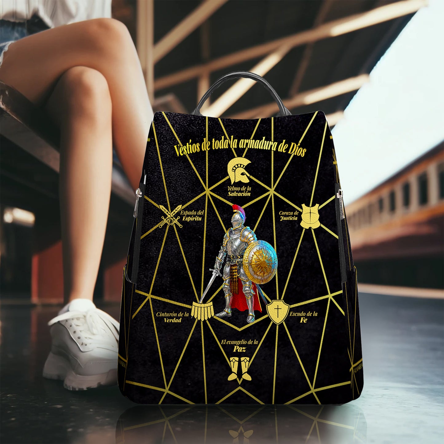 La Armadura de Dios - Sac à dos en cuir personnalisé - BP_MX04