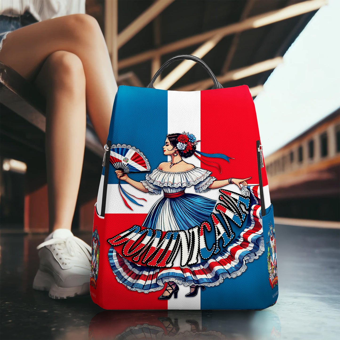 Dominicana - Mochila de Cuero Personalizada - LA002_BP