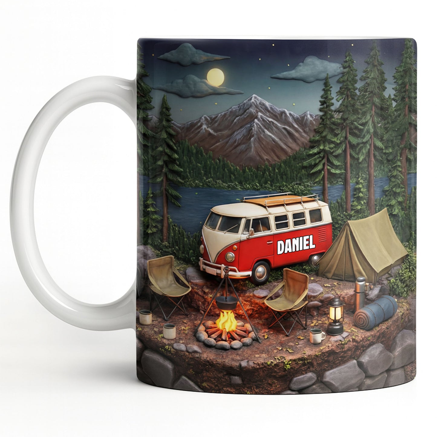 Mountain Camping Adventure Under The Stars With Van And Tent