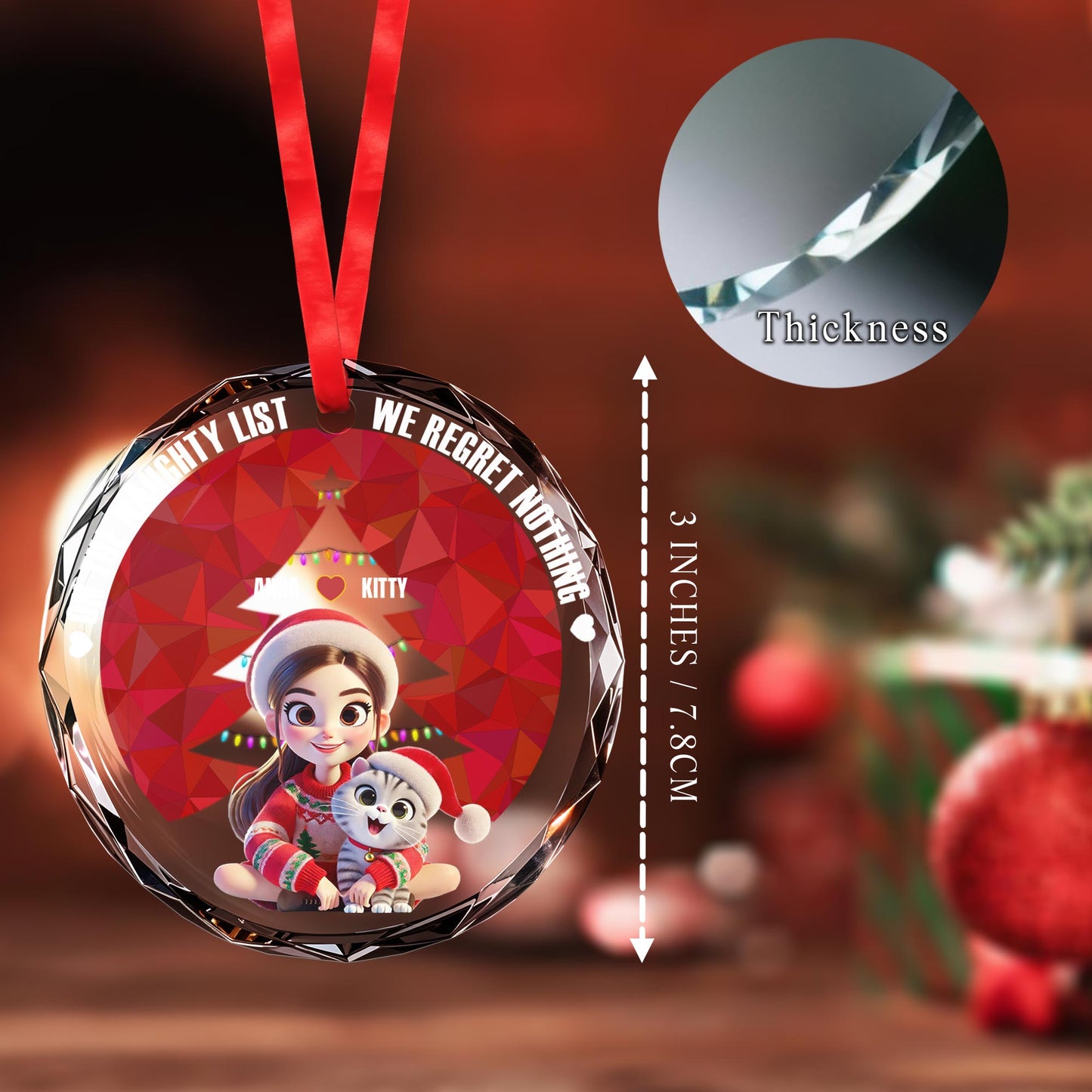Naughty List No Regrets Featuring Cartoon Girl And Puppy