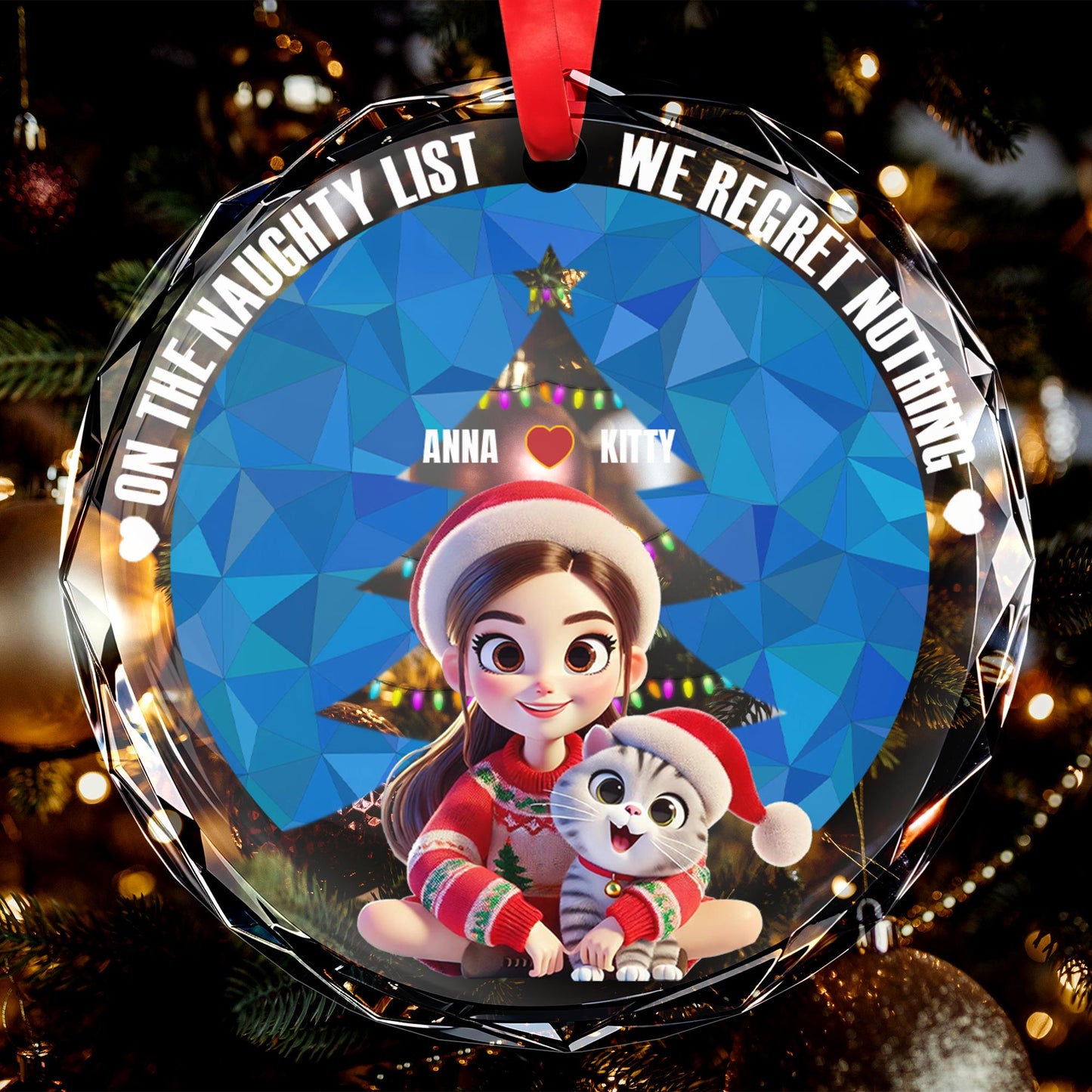 Naughty List No Regrets Featuring Cartoon Girl And Puppy