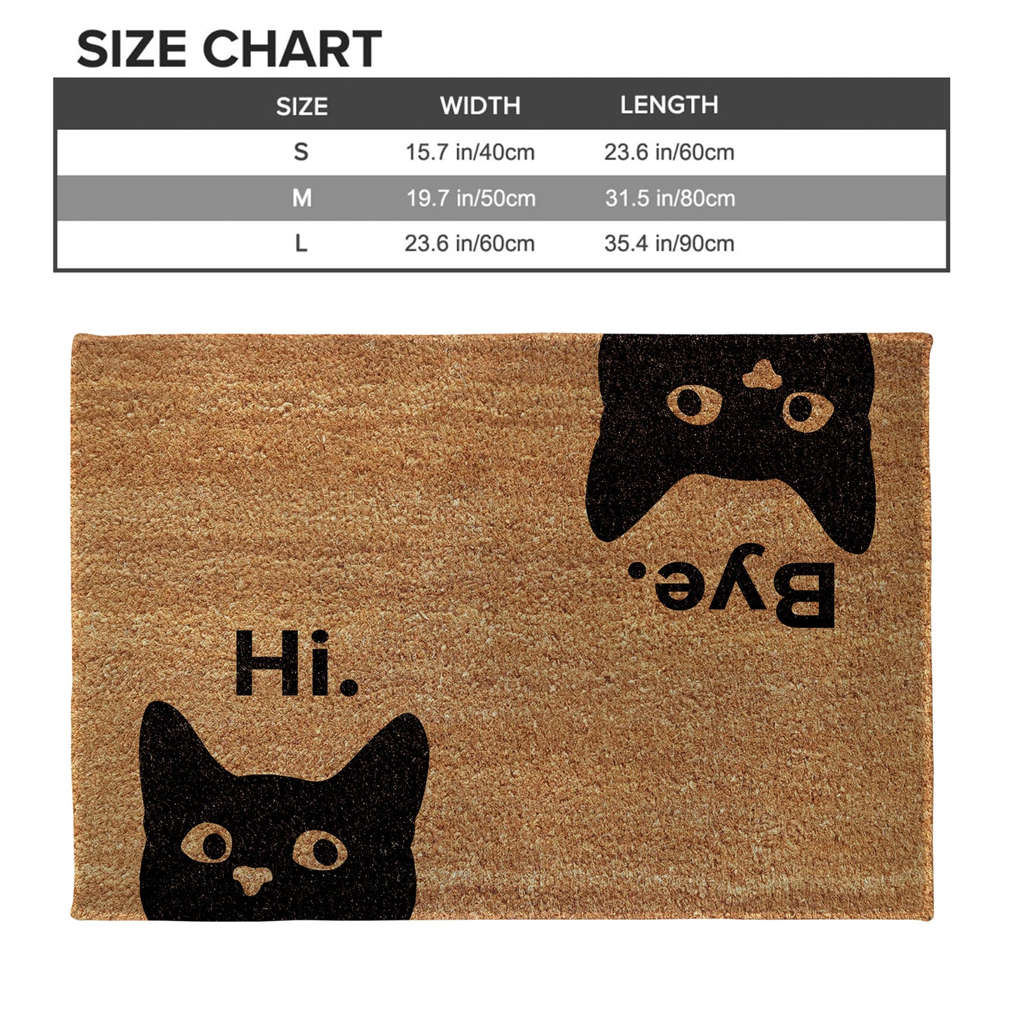 Hi Bark Funny Doormat With Cat And Dog Design