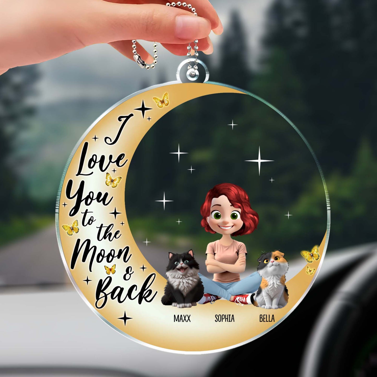 I Love You To The Moon & Back With Moon And Butterflies