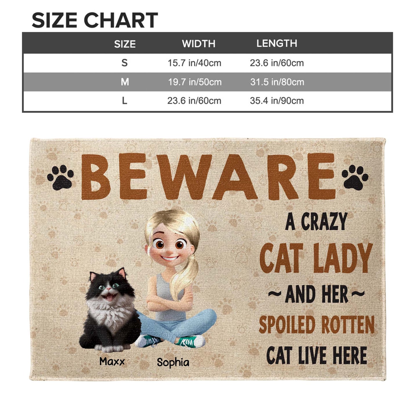 BEWARE A Crazy Cat Lady And Her Spoiled Rotten Cat Live Here