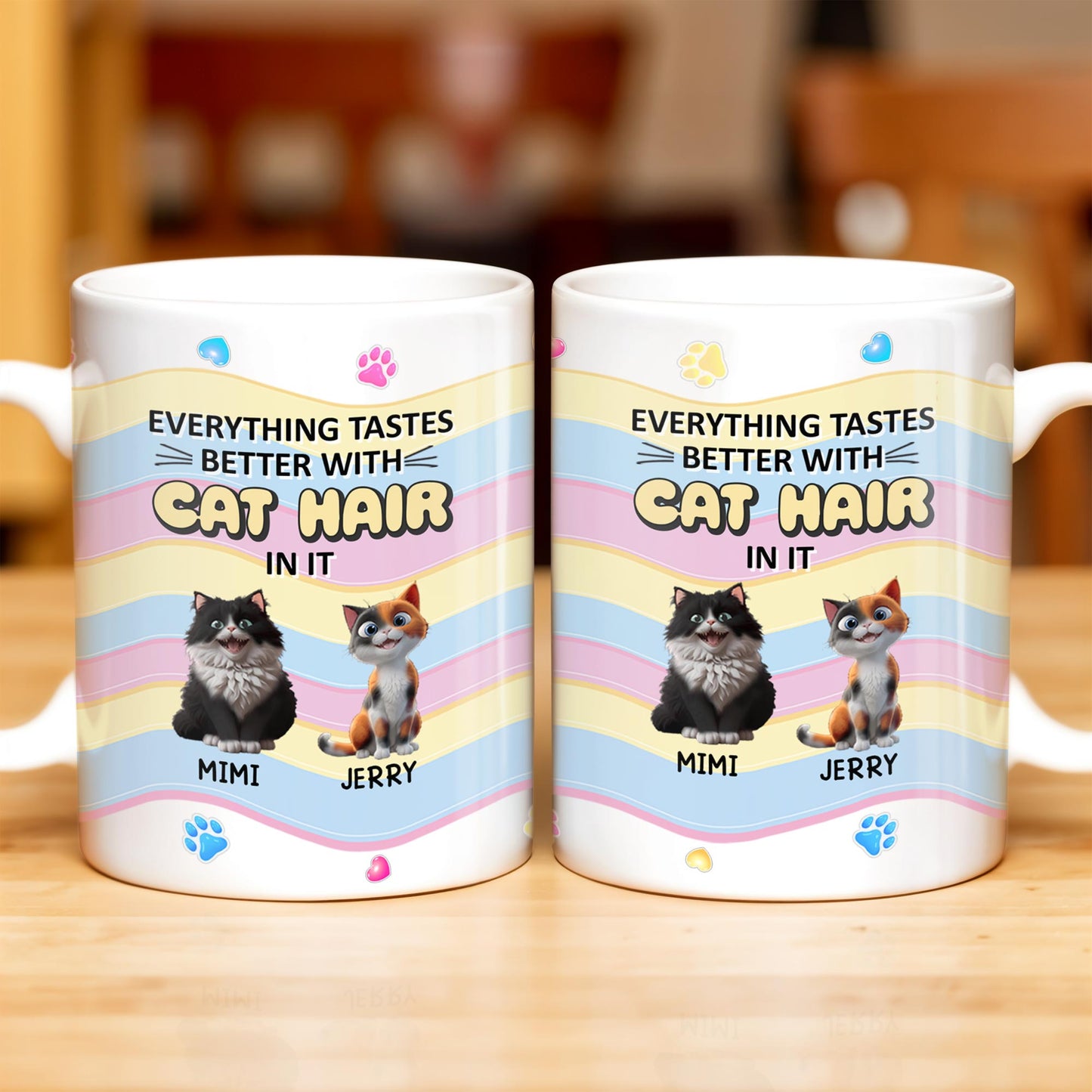 Everything Tastes Better With Cat Hair In It, Cats and Paw Prints