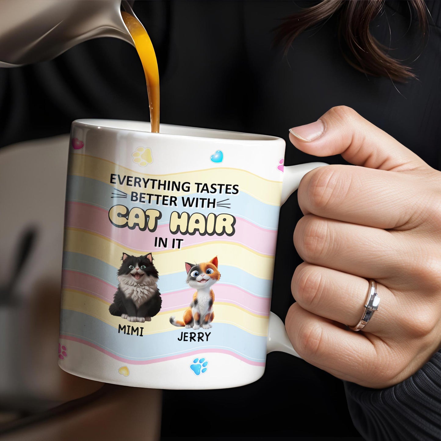 Everything Tastes Better With Cat Hair In It, Cats and Paw Prints