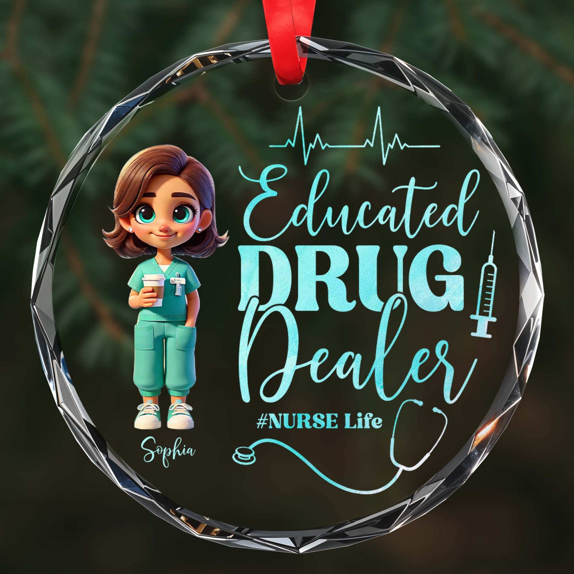 Educated Drug Dealer Nurse Life With Stethoscope And Coffee