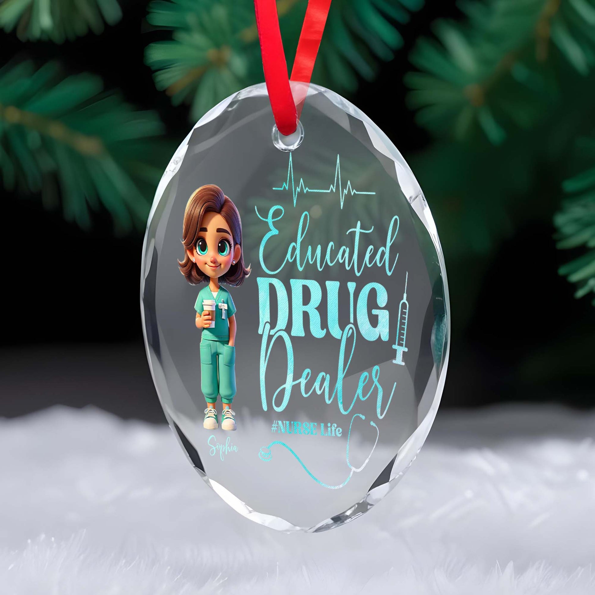 Educated Drug Dealer Nurse Life With Stethoscope And Coffee