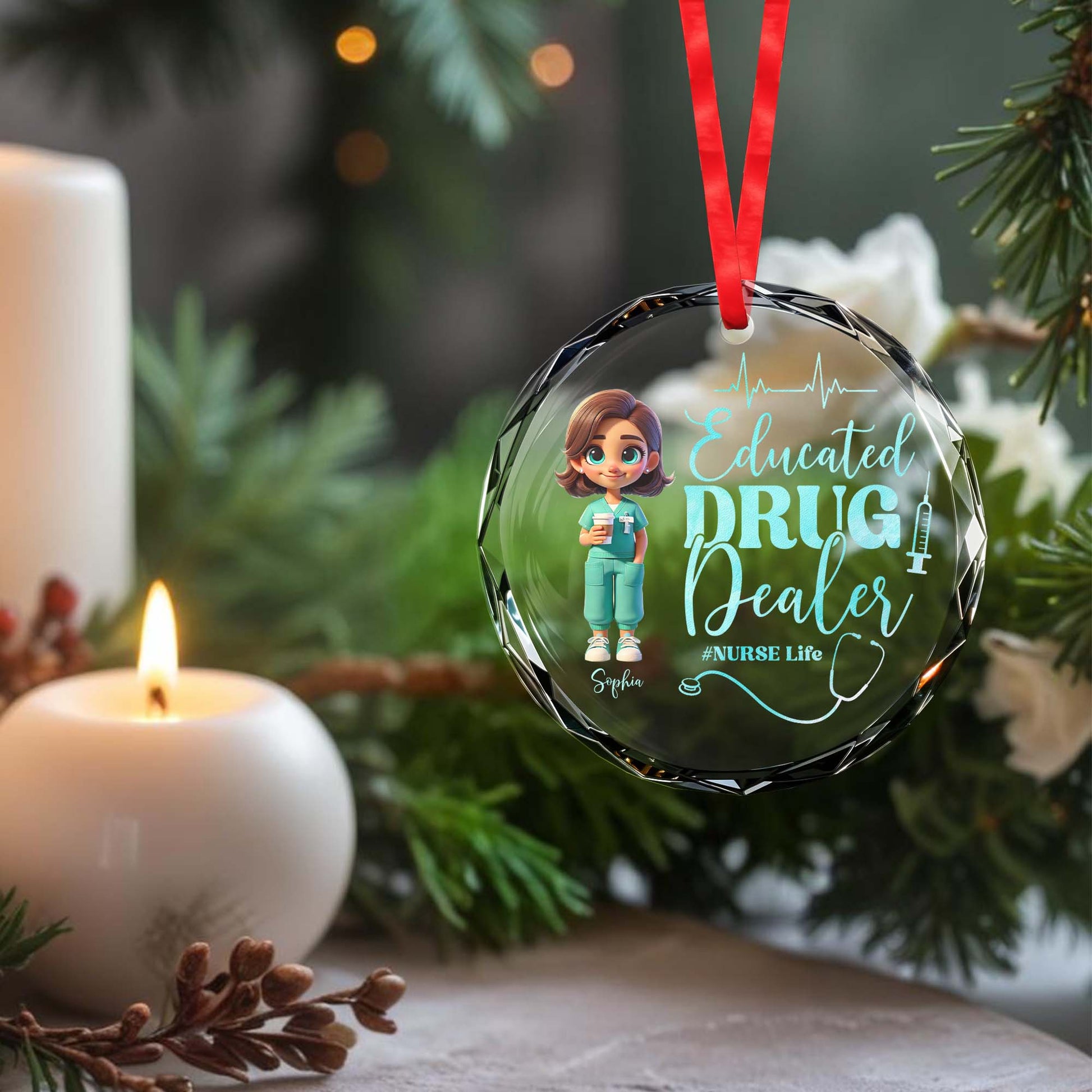 Educated Drug Dealer Nurse Life With Stethoscope And Coffee