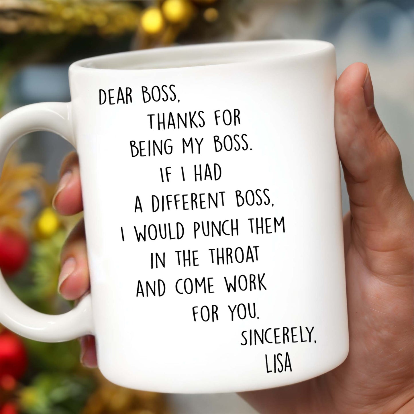 Thanks For Being My Boss Appreciation Coffee Mug