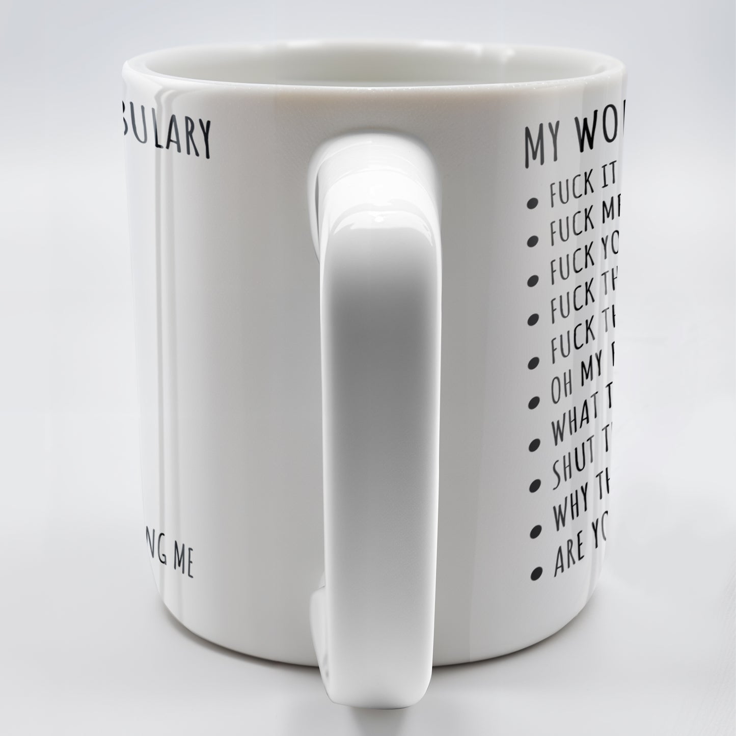My Work Vocabulary Playfully Censored Coffee Mug - Personalized Custom Coffee Mug - COL029_MG