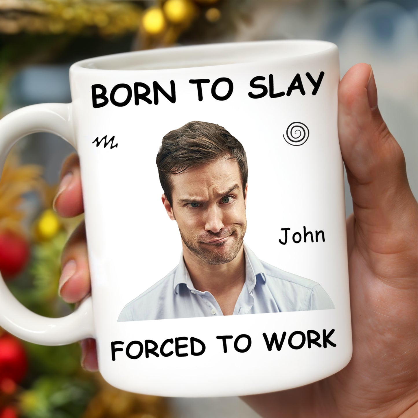 Born To Slay Forced To Work Office Humor Mug