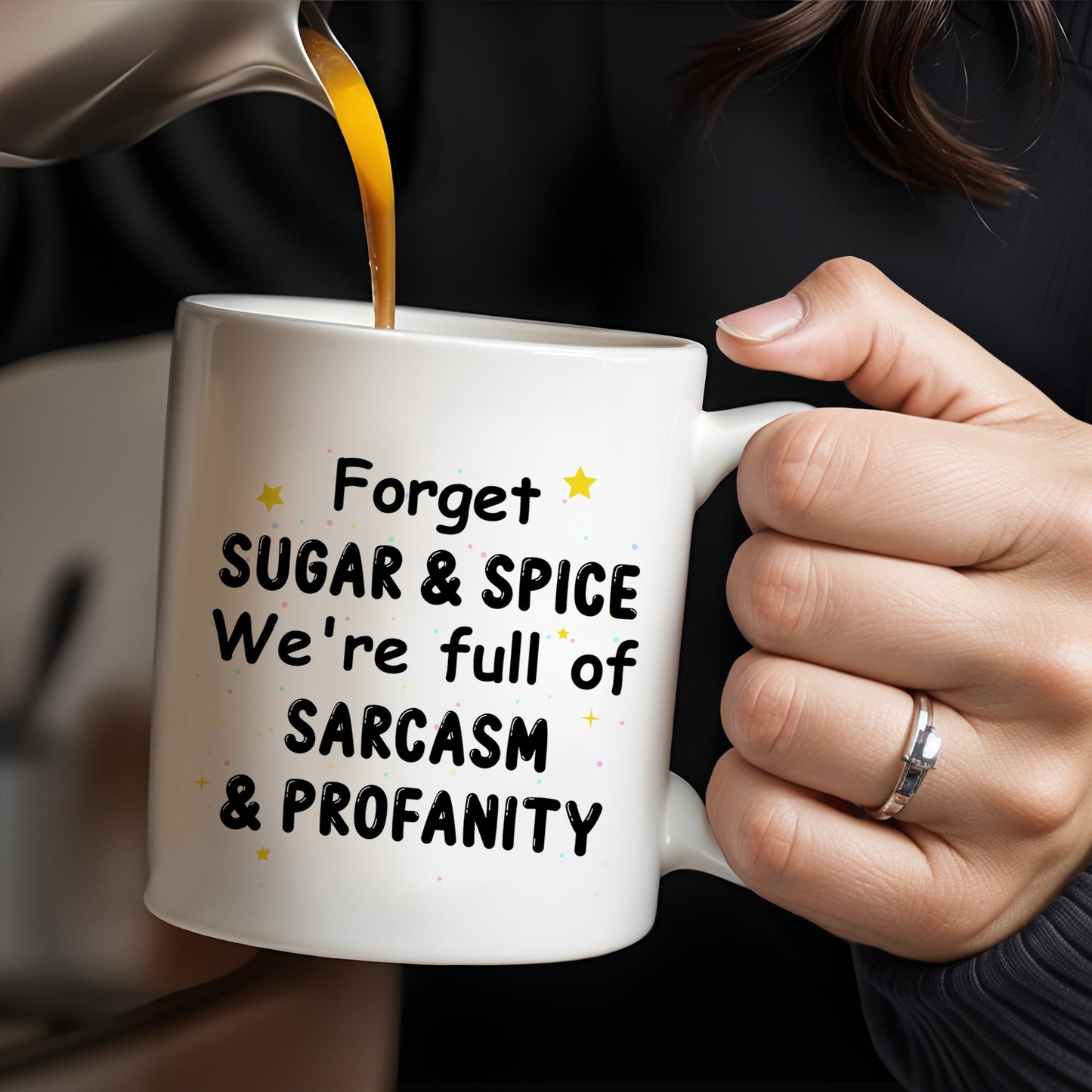 Forget Sugar & Spice Mug Featuring Unicorns & Stars