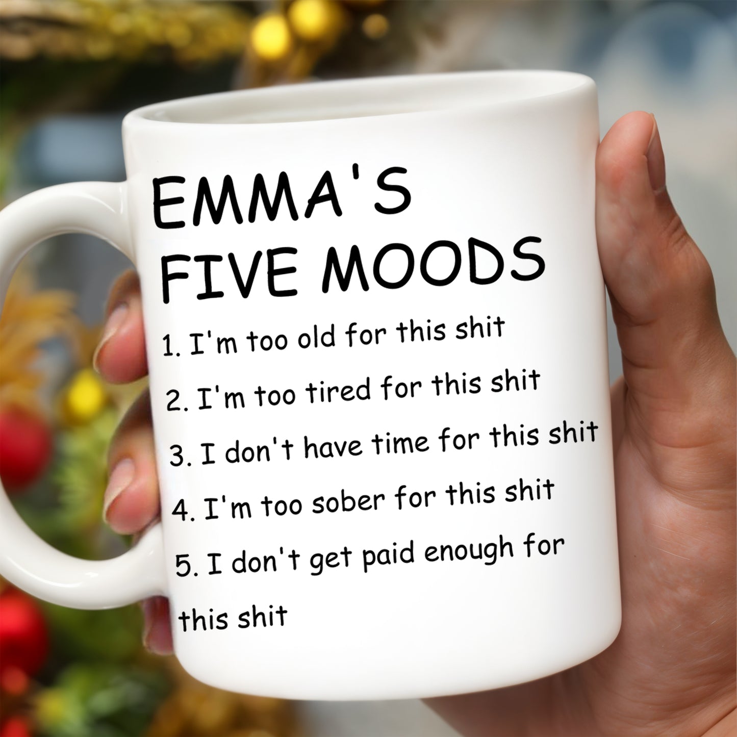Five Moods Mug For Friends Who Are Always Over It