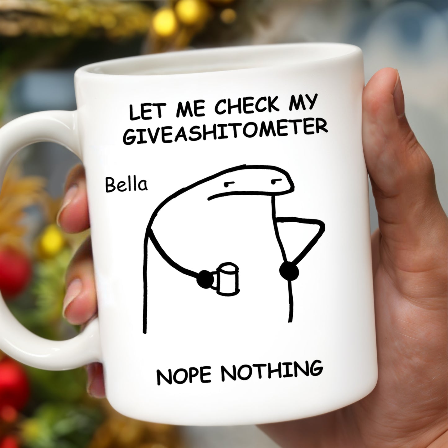 Let Me Check My Giveashitometer Nope Nothing Mug