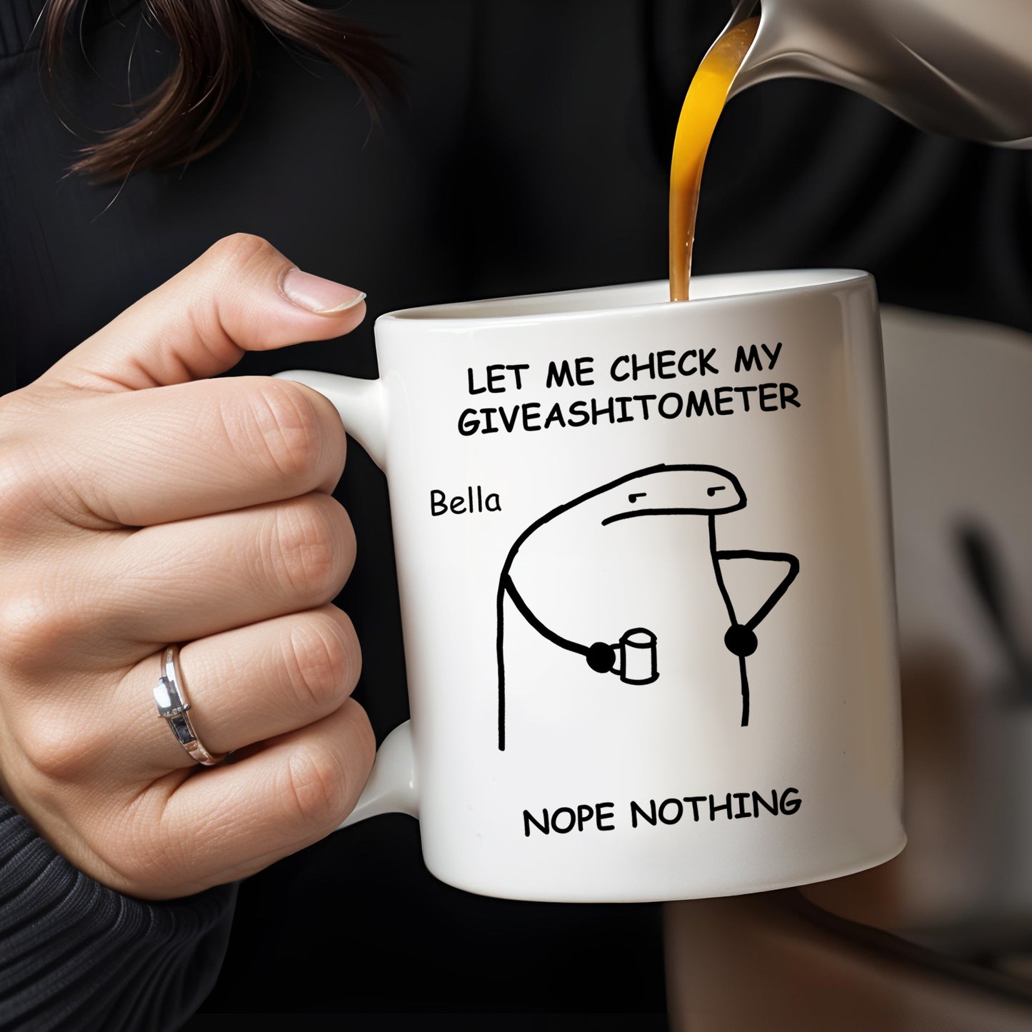 Let Me Check My Giveashitometer Nope Nothing Mug