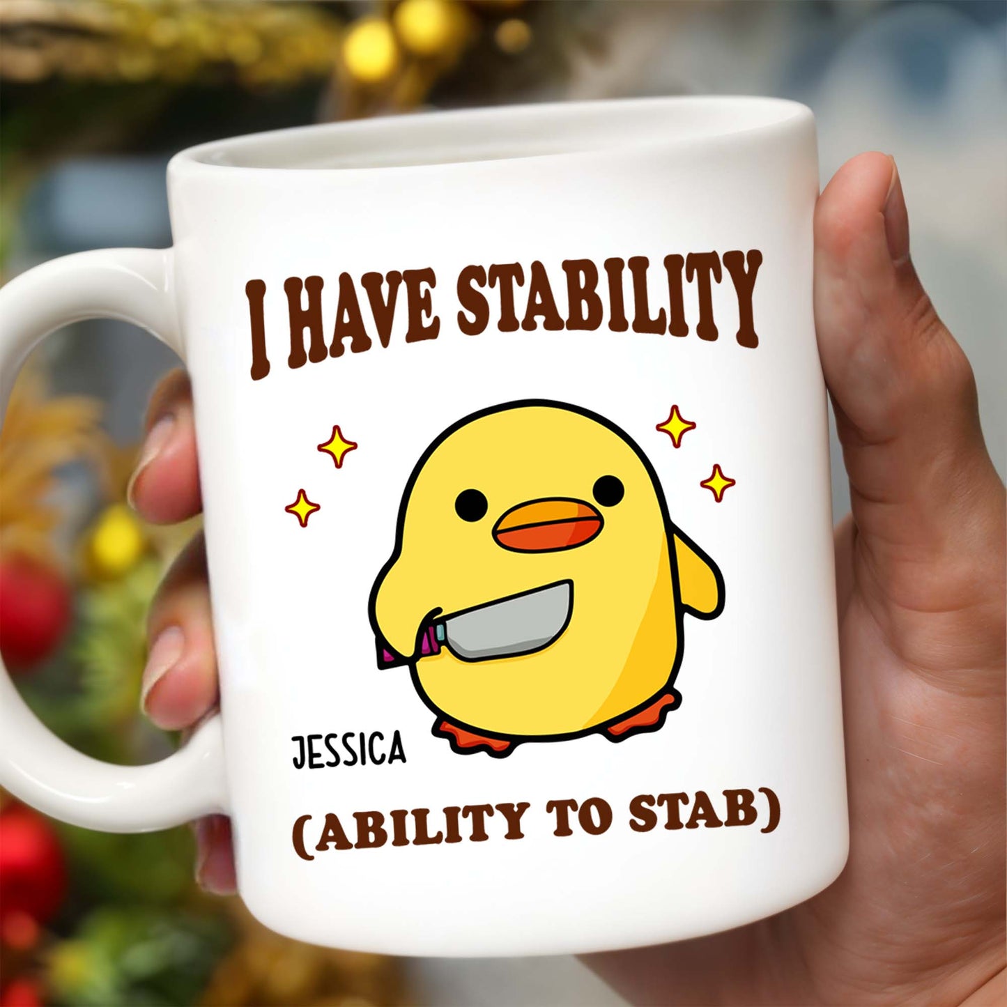 I Have Stability Ability To Stab With Cartoon Duck