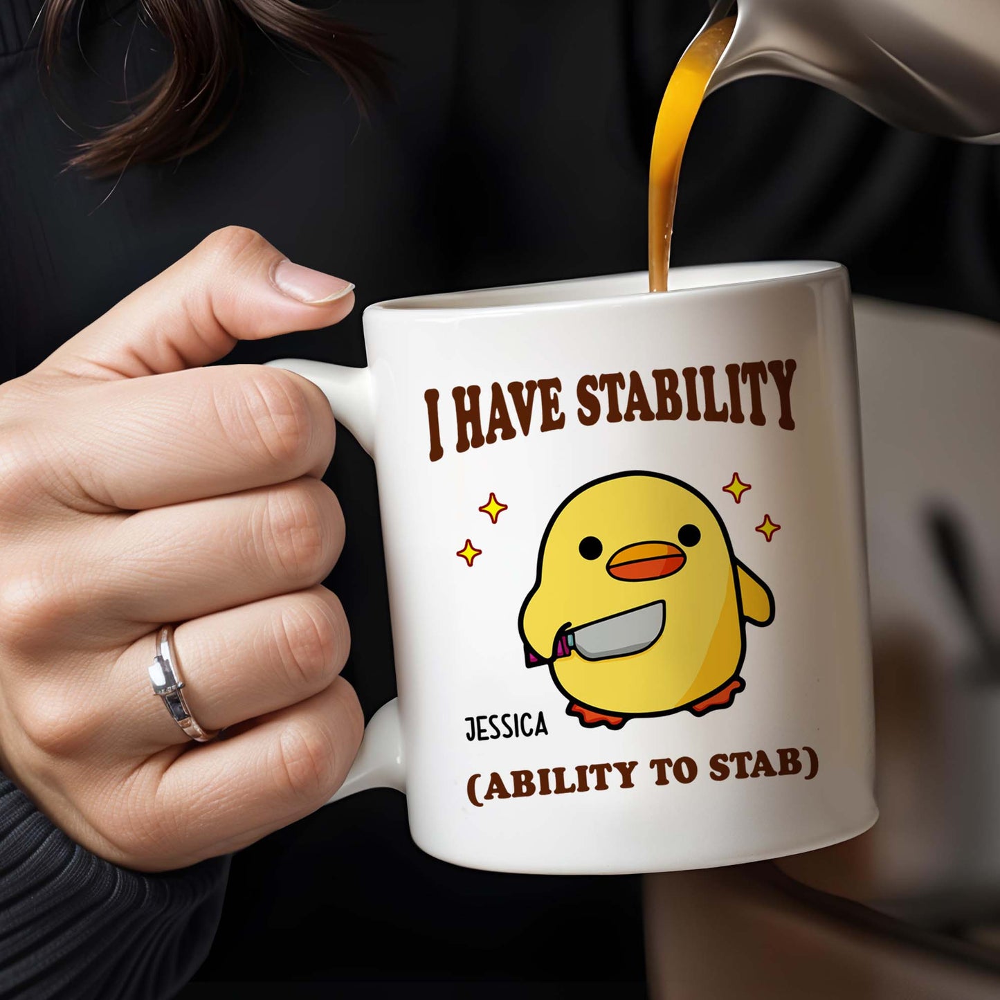 I Have Stability Ability To Stab With Cartoon Duck