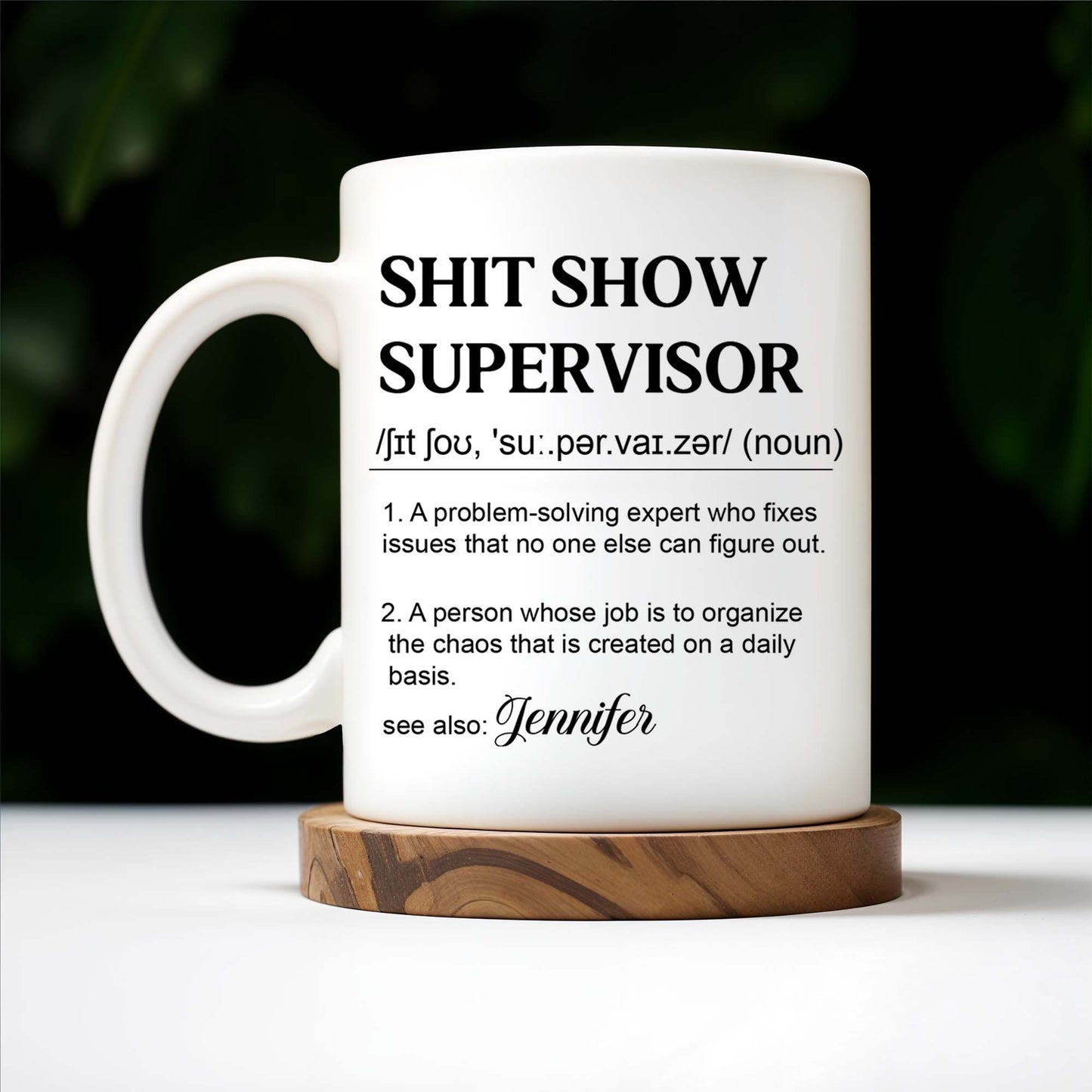 Problem-Solving Expert Supervisor Organizes Daily Chaos - Personalized Custom Coffee Mug - COL049_MG