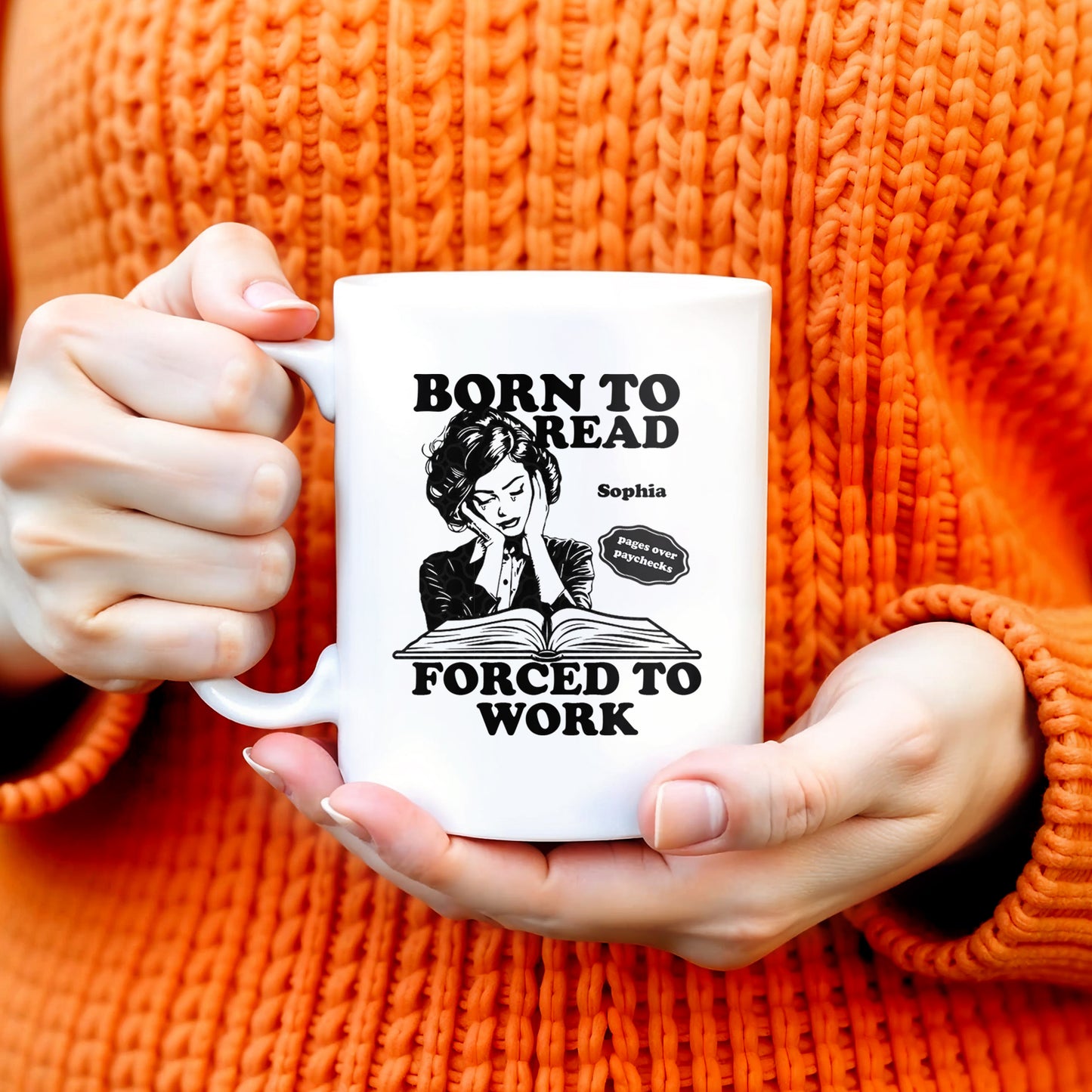 Born to Read Forced to Work Coffee Mug