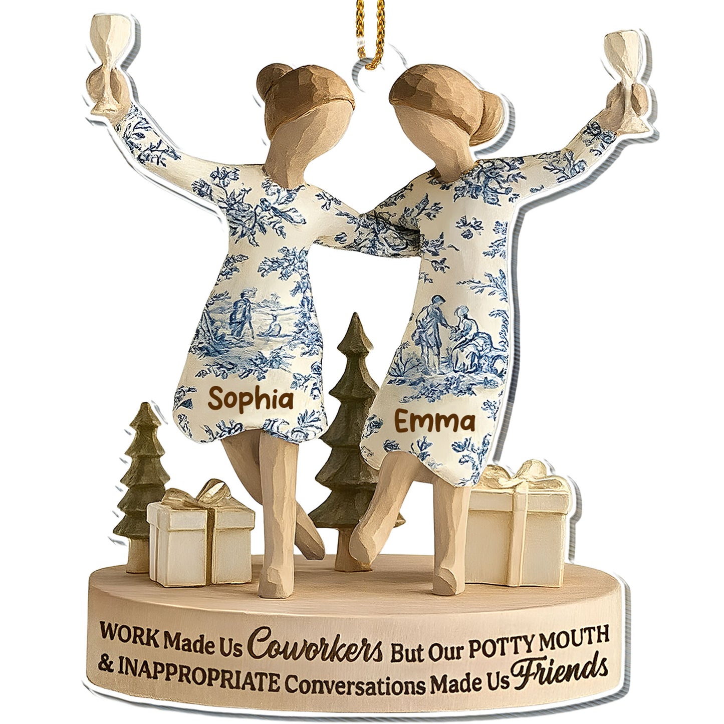 Work Made Us Coworkers Friendship Gift Ornament