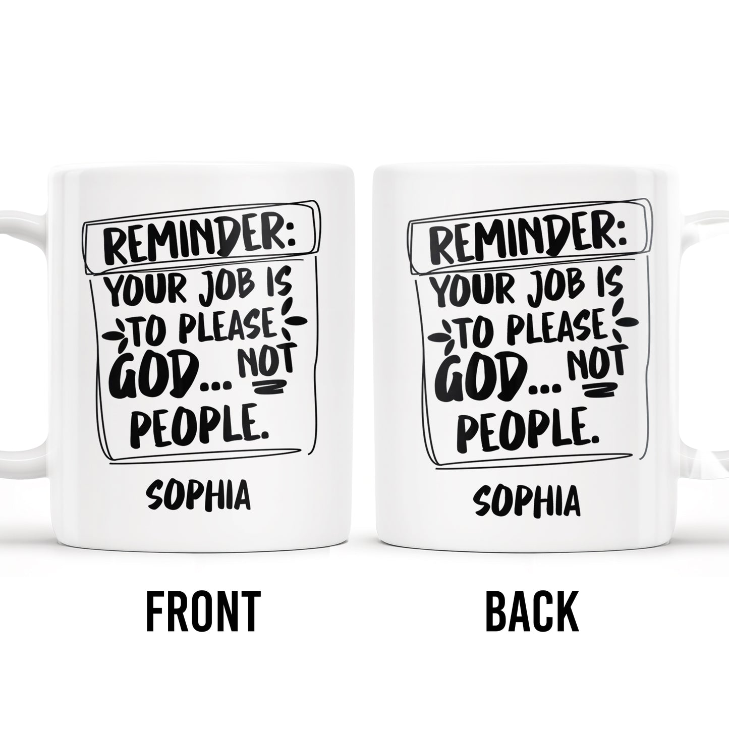 Please God Not People Reminder Mug