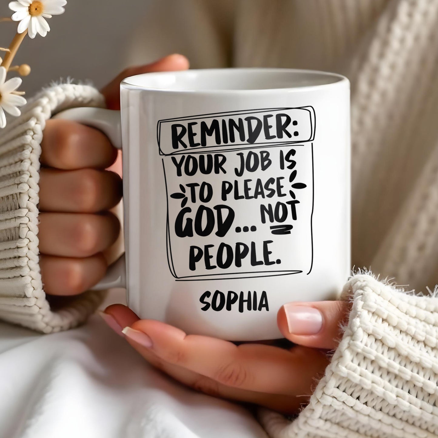 Please God Not People Reminder Mug