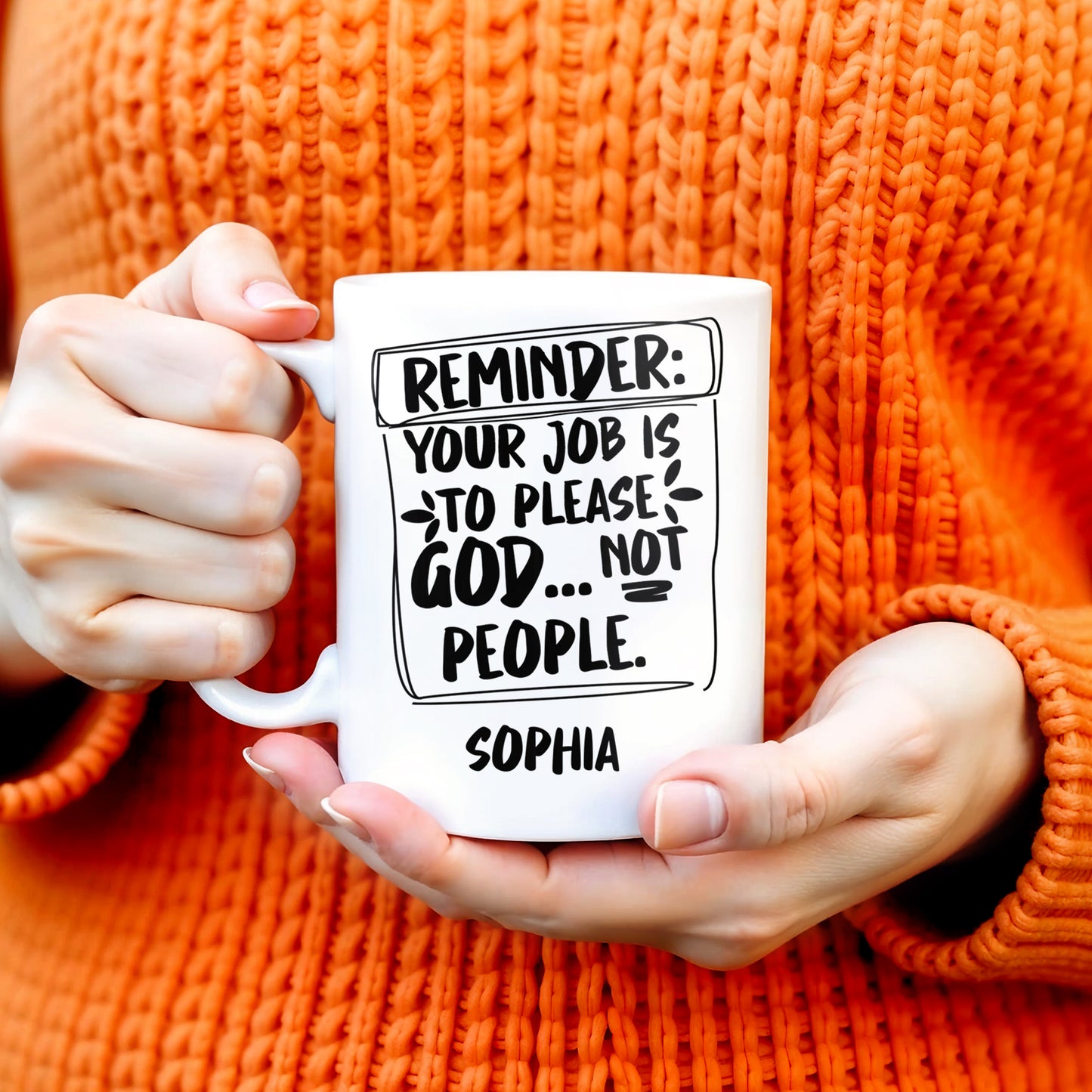 Please God Not People Reminder Mug