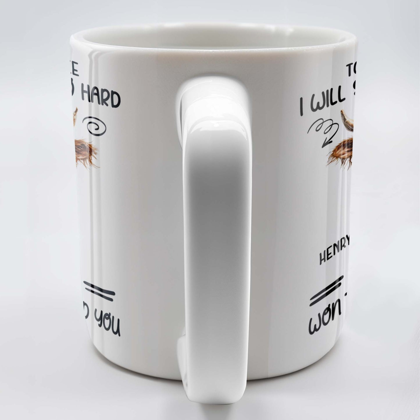 Touch My Coffee I Will Slap You So Hard Cow and Coffee Cup Design