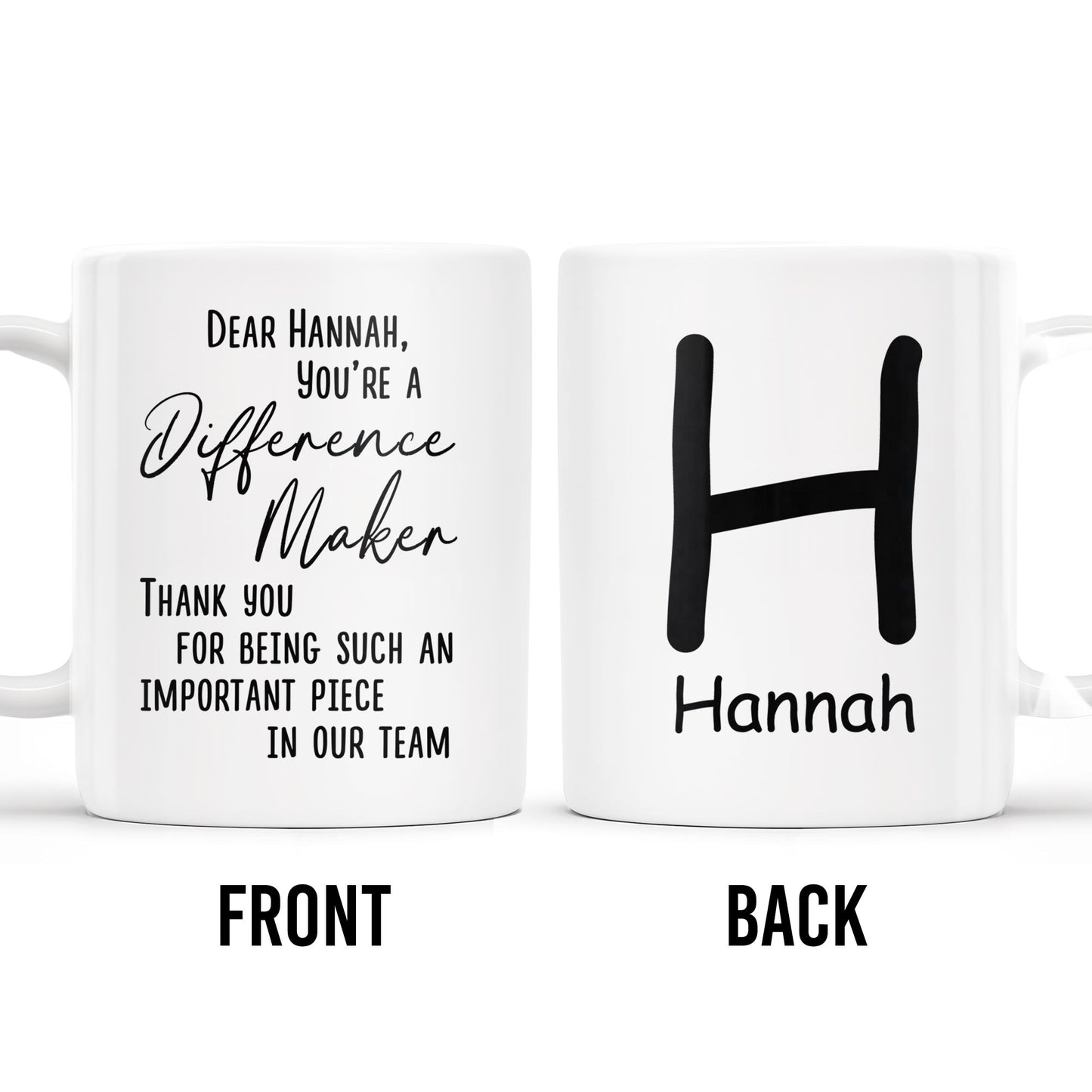 Difference Maker Appreciation Mug With Monogram