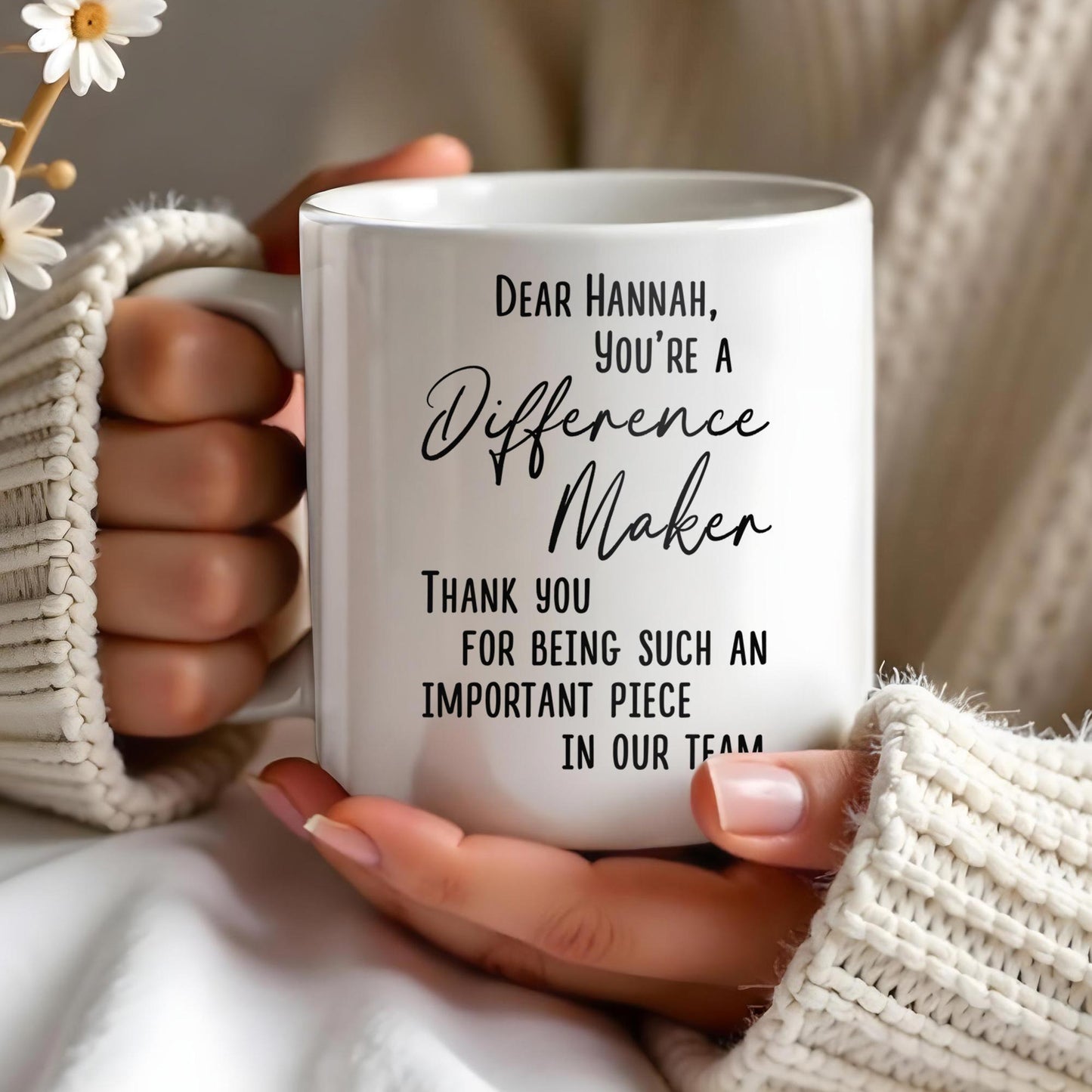 Difference Maker Appreciation Mug With Monogram