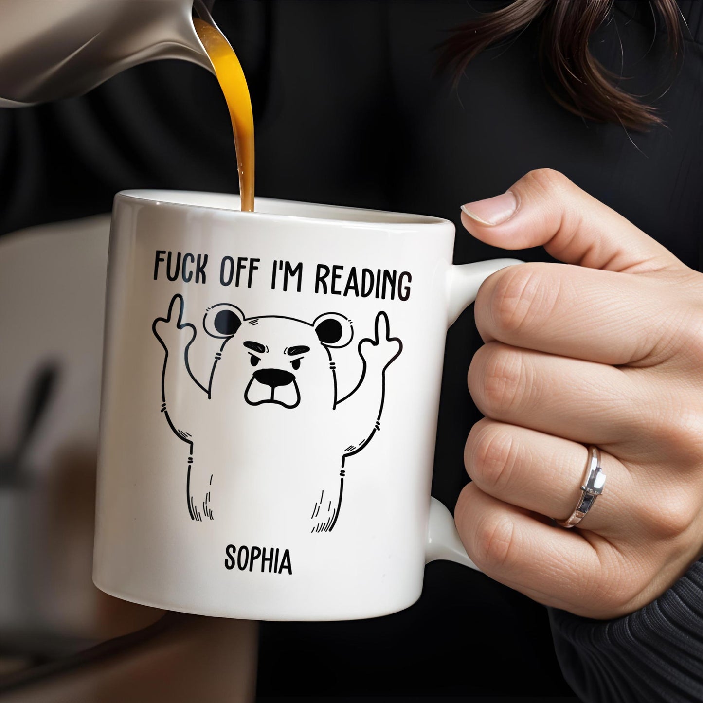 Leave Me Alone I'm Reading Angry Bear Design