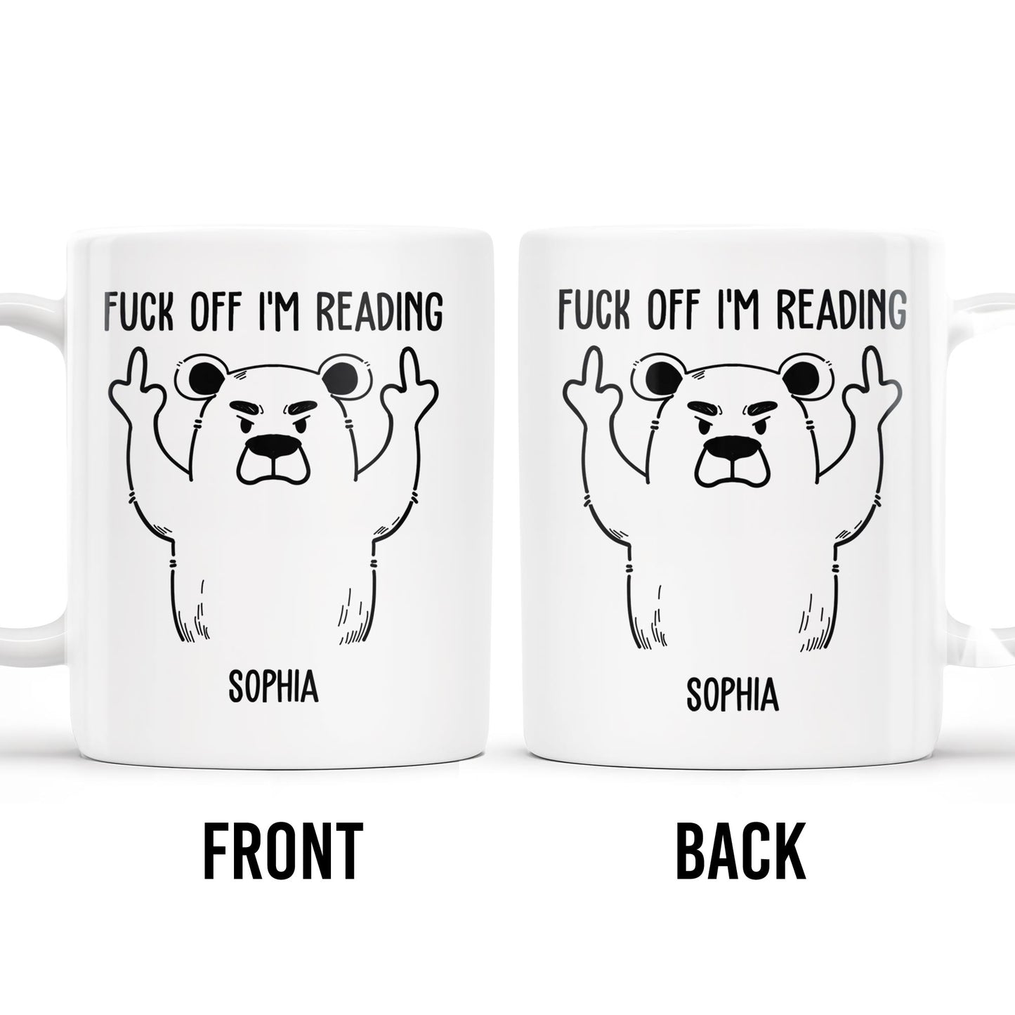 Leave Me Alone I'm Reading Angry Bear Design