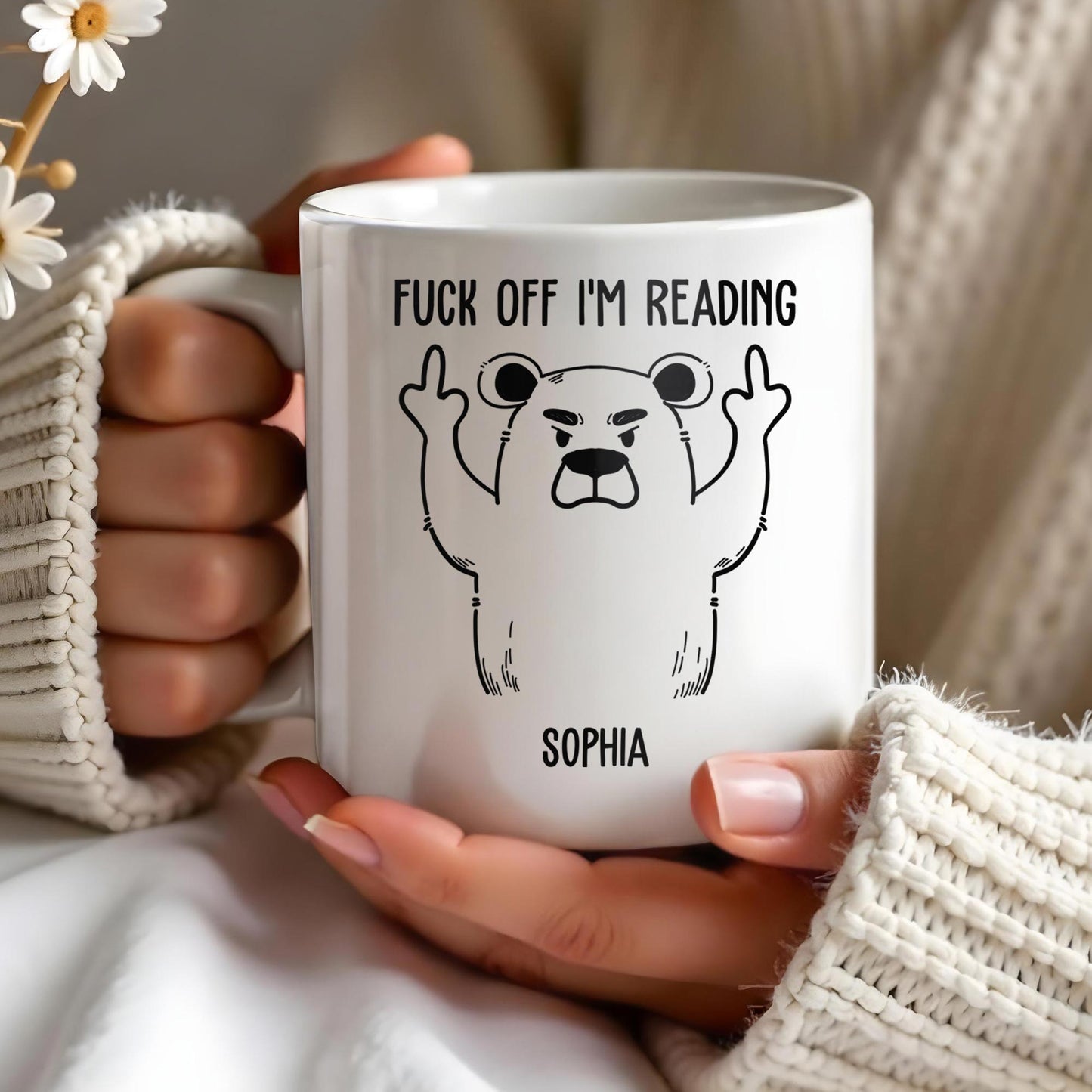 Leave Me Alone I'm Reading Angry Bear Design