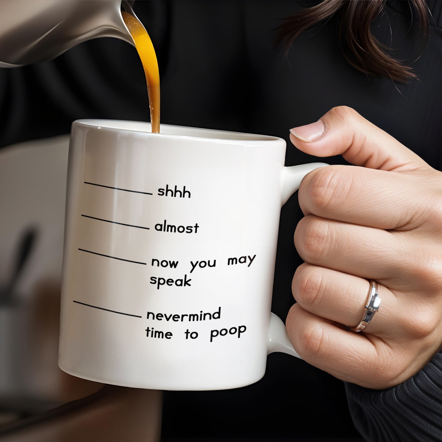 Shhh Almost Now You May Speak Nevermind Time To Poop Mug