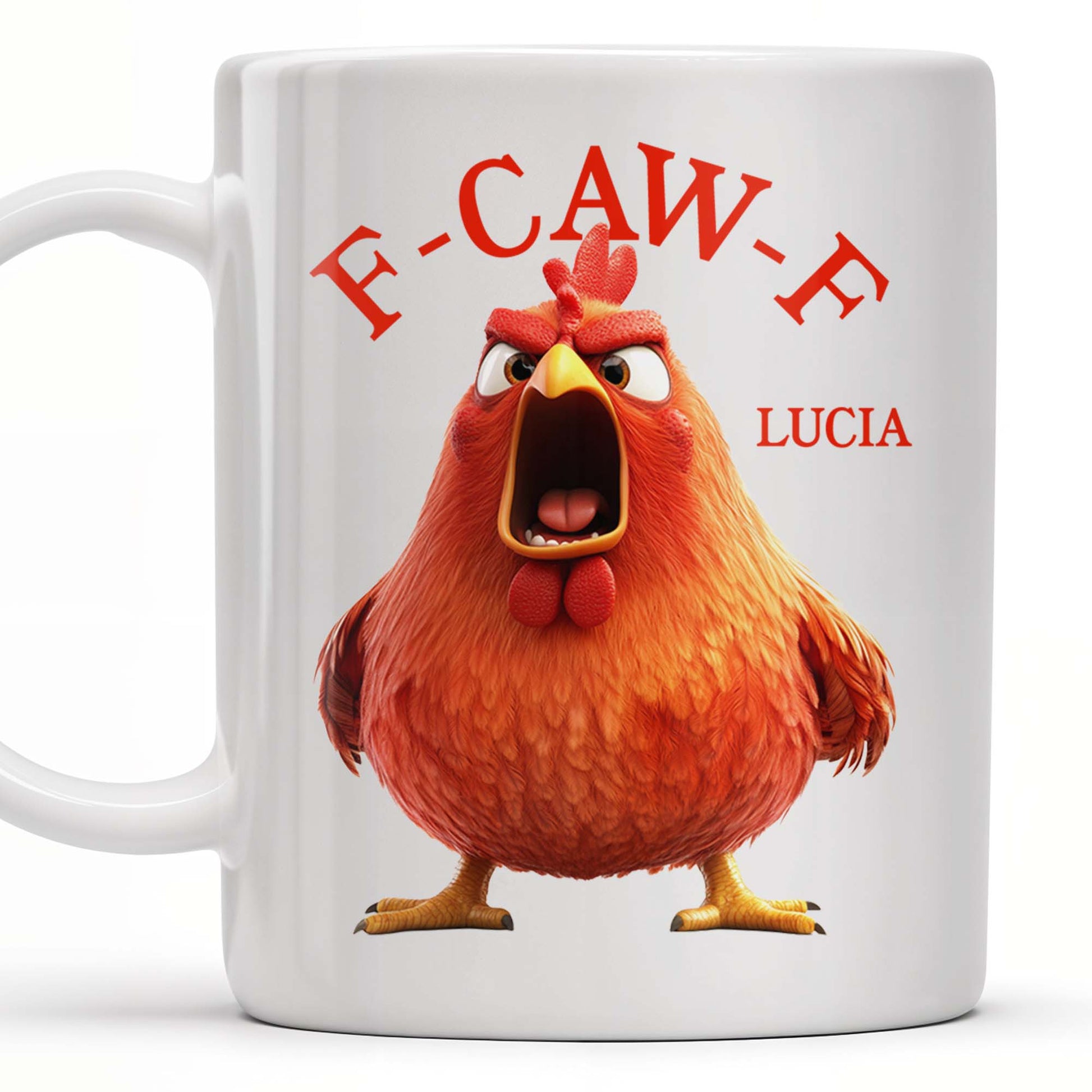 E-CAW-F Rooster Custom Coffee Mug