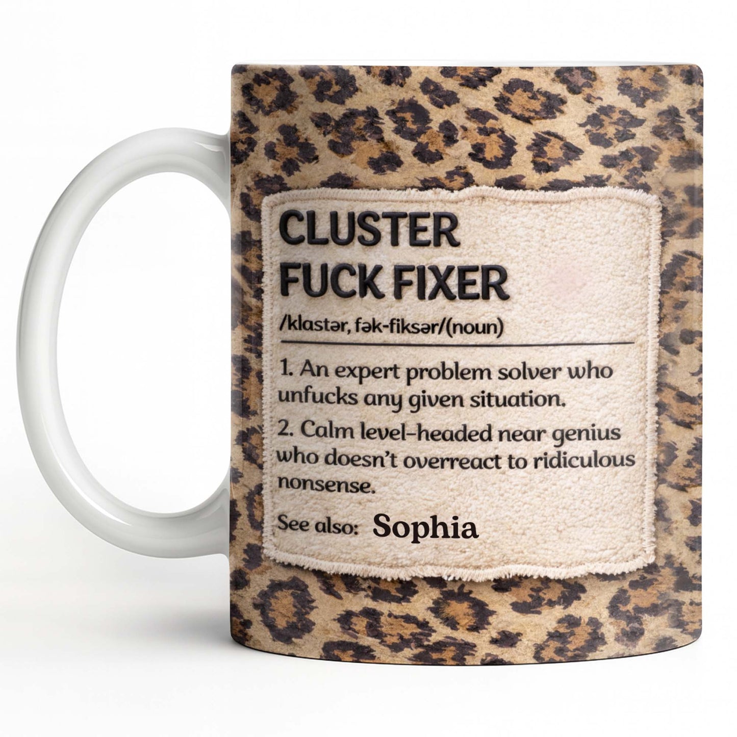 Cluster F❤️ck Fixer Leopard Print Mug