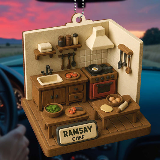 Customizable Kitchen Scene, Cooking Utensils And Vegetables