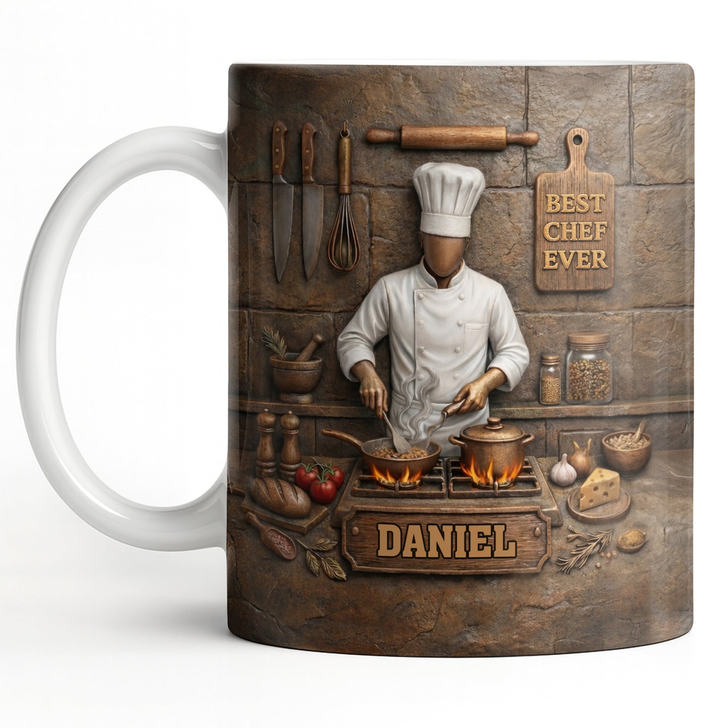 Best Chef Ever With Kitchen Tools And Cooking Stove