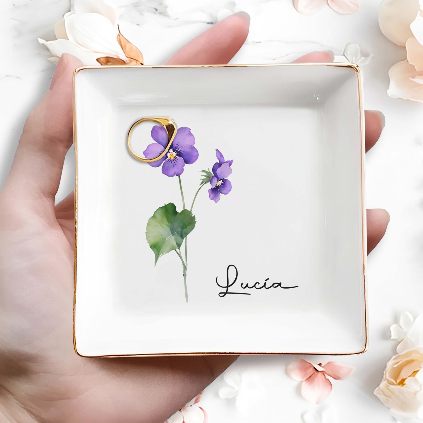 Blossom With Joy - Coupelle à bijoux personnalisée - CP001_SCRD