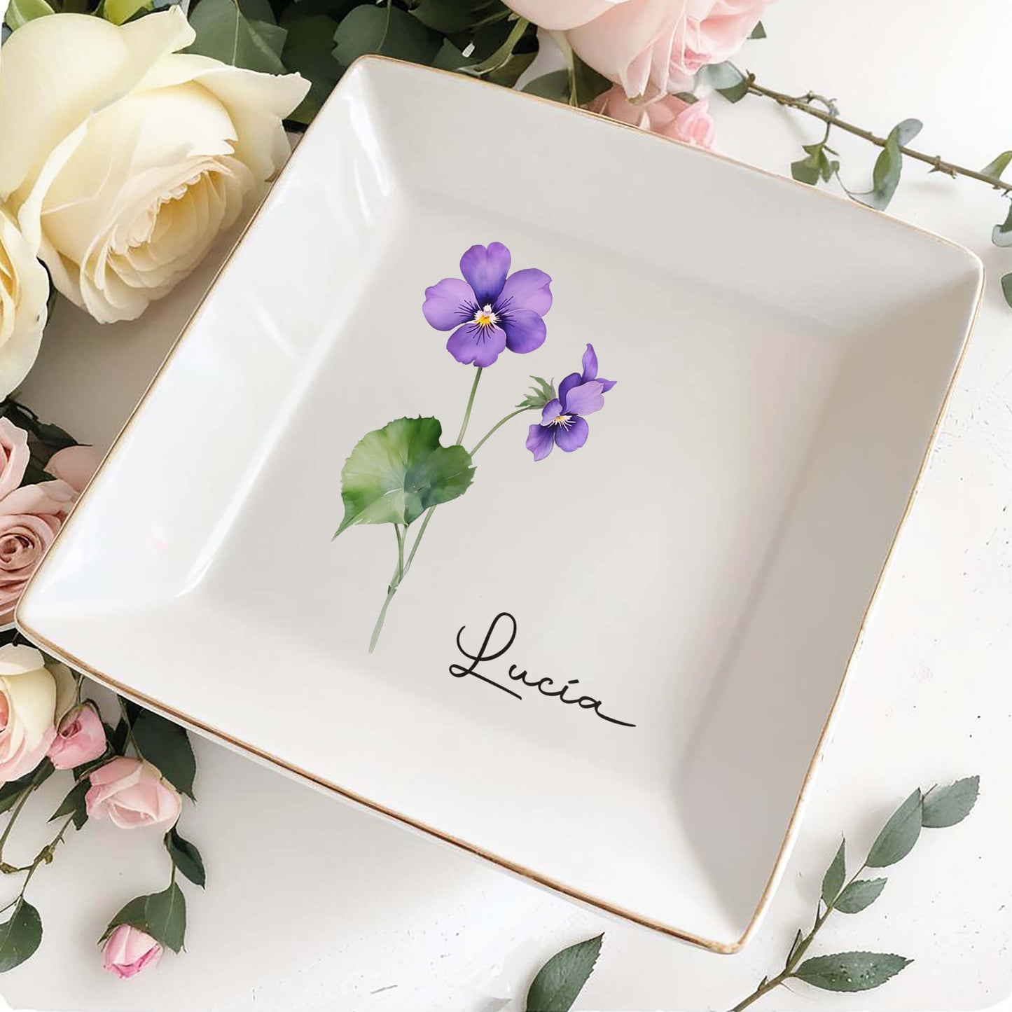 Blossom With Joy - Coupelle à bijoux personnalisée - CP001_SCRD