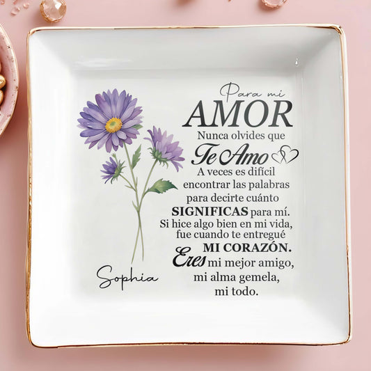 Para Mi Amor - Plat à bijoux personnalisé - CP016_SCRD
