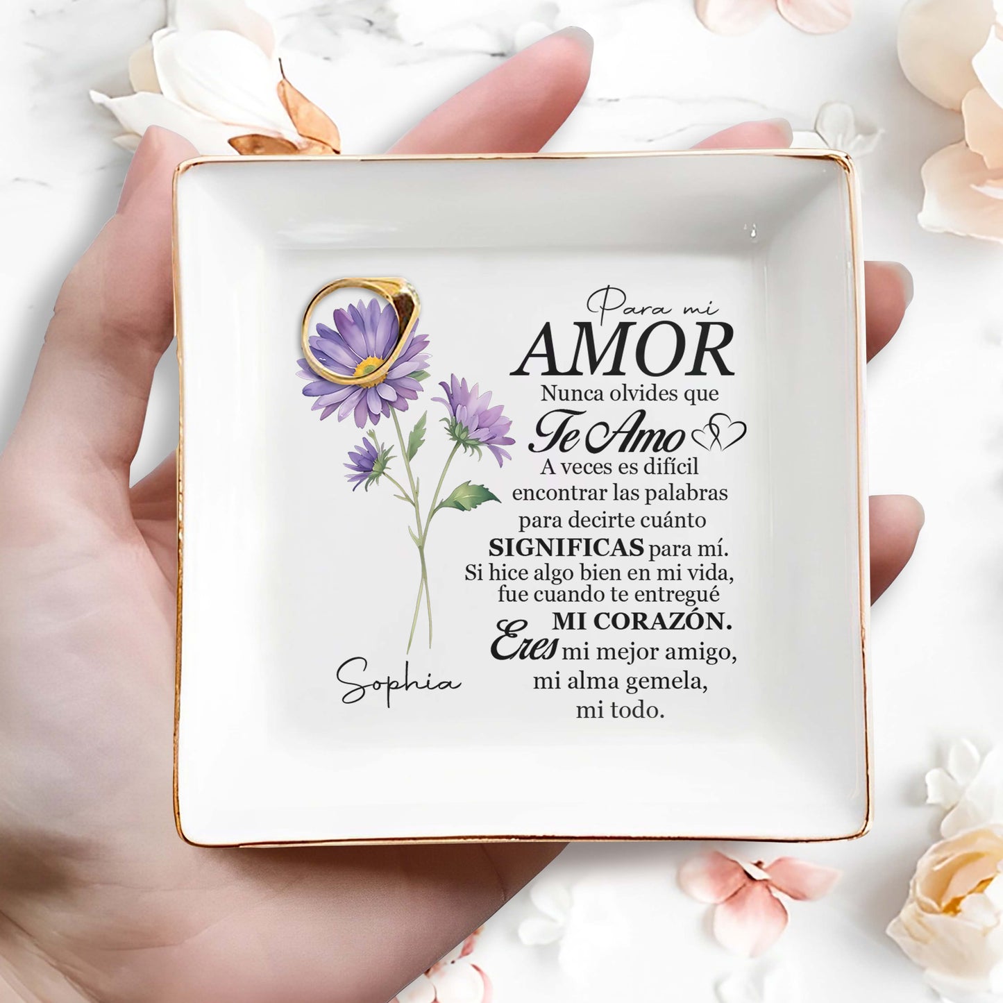 Para Mi Amor - Plato de joyería personalizado - CP016_SCRD