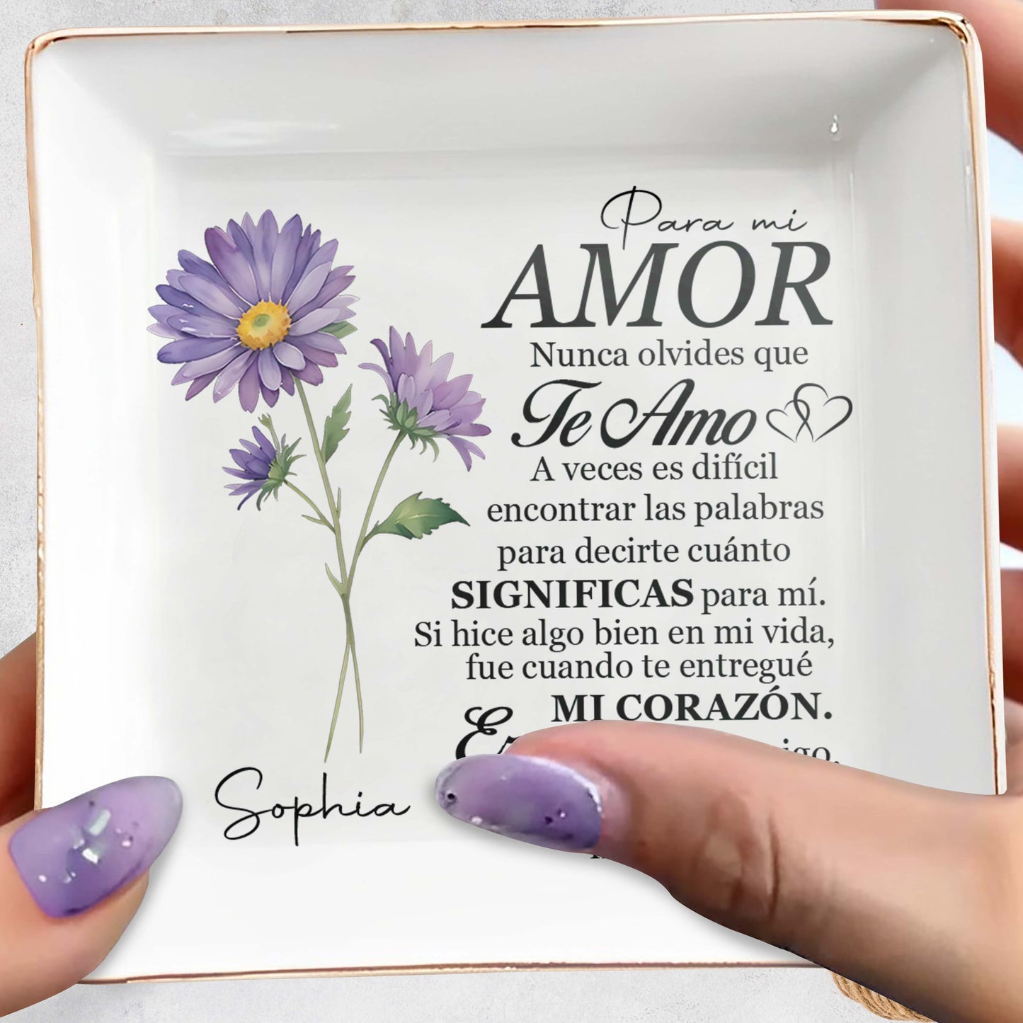 Para Mi Amor - Plato de joyería personalizado - CP016_SCRD