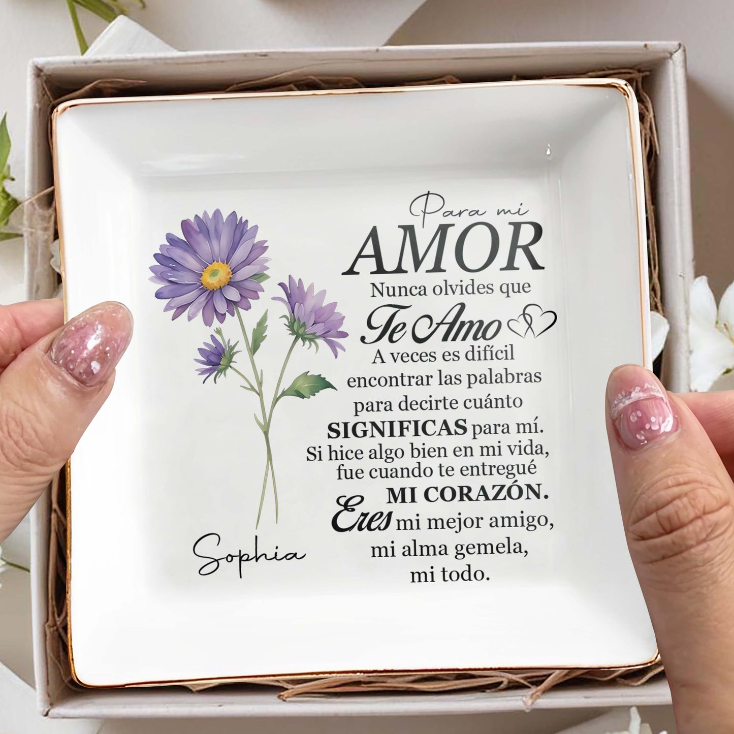 Para Mi Amor - Plato de joyería personalizado - CP016_SCRD